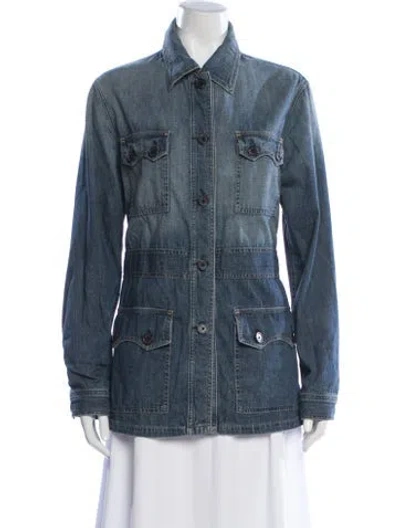 Pre-owned Nili Lotan Denim Jacket In Blue