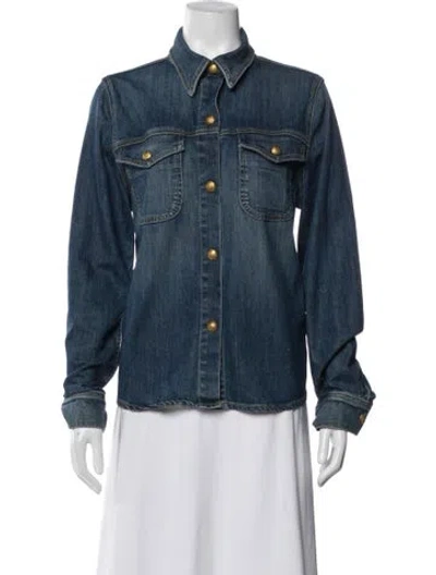Pre-owned Nili Lotan Denim Jacket In Blue