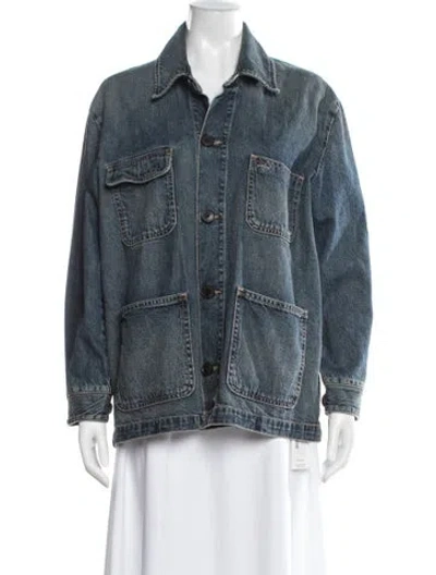 Pre-owned Nili Lotan Denim Jacket In Blue