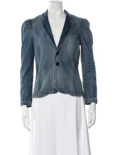 Pre-owned Nili Lotan Denim Jacket In Blue