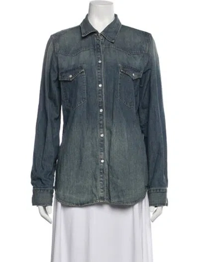 Pre-owned Nili Lotan Denim Jacket In Blue