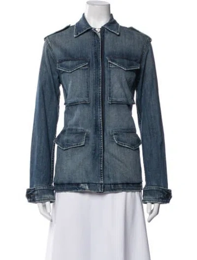 Pre-owned Nili Lotan Denim Jacket In Blue