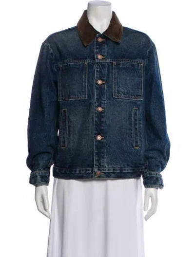 Pre-owned Nili Lotan Denim Jacket W/ Tags In Blue