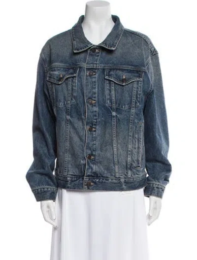 Pre-owned Nili Lotan Denim Jacket W/ Tags In Blue