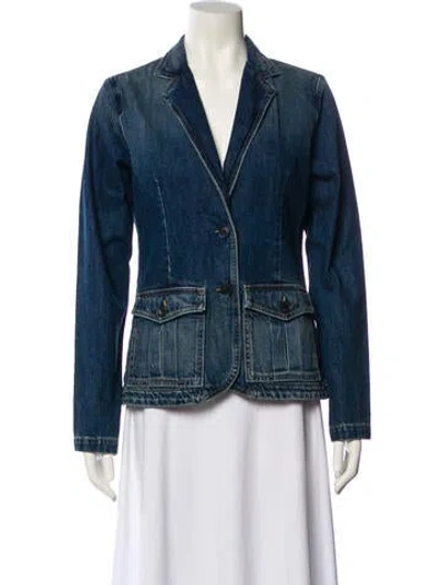 Pre-owned Nili Lotan Denim Jacket W/ Tags In Blue