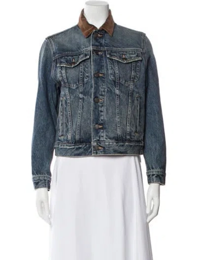 Pre-owned Nili Lotan Denim Jacket W/ Tags In Blue