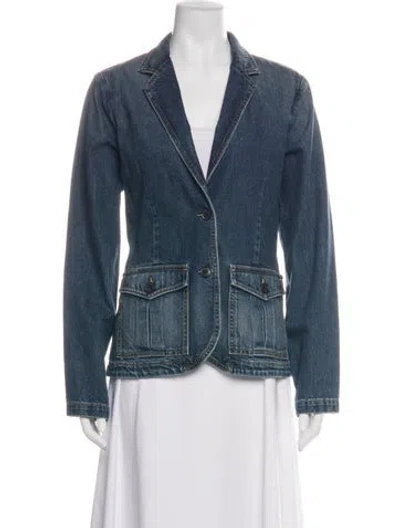 Pre-owned Nili Lotan Denim Jacket W/ Tags In Blue