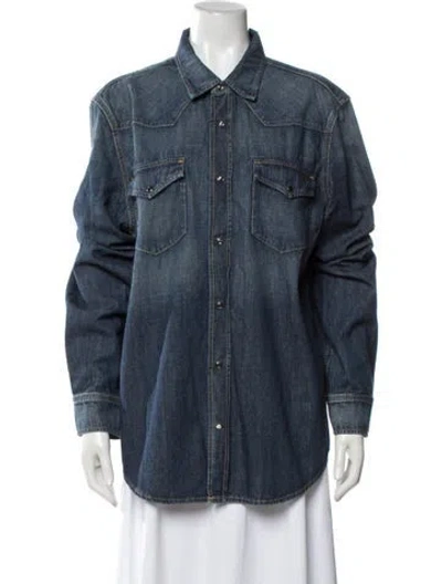 Pre-owned Nili Lotan Denim Jacket W/ Tags In Blue