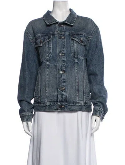 Pre-owned Nili Lotan Denim Jacket W/ Tags In Blue