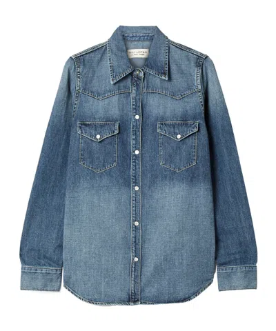 Nili Lotan Denim Shirt In Neutral