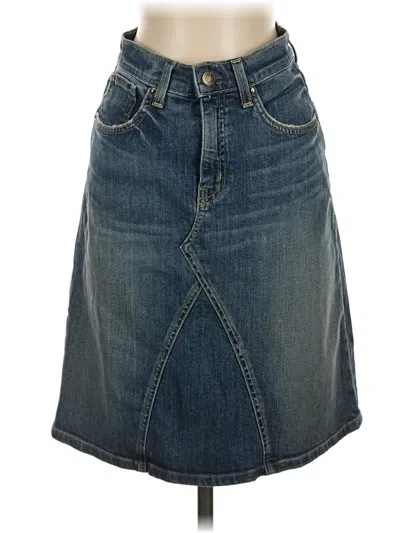 Pre-owned Nili Lotan Denim Skirt In Blue