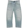 Nili Lotan Denim Tapered Jeans In Blue