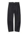 Nili Lotan Denim Trousers With Belt Loops In Black