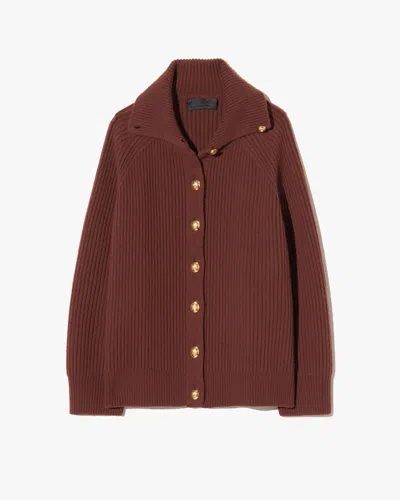 Nili Lotan Deryl Cashmere Cardigan In Brown