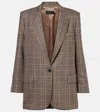 Nili Lotan Diane Prince Of Wales Wool Cashmere Blazer In Sand Plaid