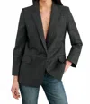 Nili Lotan Diane Single Breasted Blazer In Espresso Check In Black