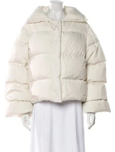 Pre-owned Nili Lotan Down Coat In Neutral