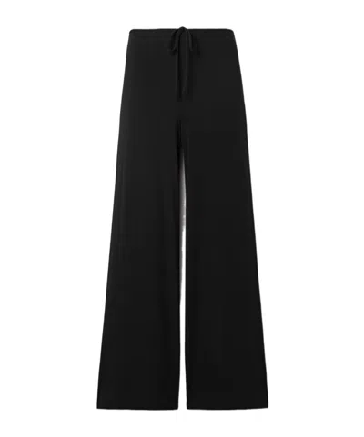 Nili Lotan Adriel Stretch-jersey Wide-leg Pants In Black