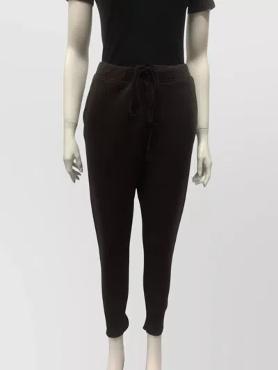 Nili Lotan Drawstring Waist Cotton Sweatpants In Brown