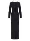 Nili Lotan Roxy Ribbed Button-front Maxi Dress In Black