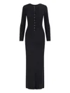 Nili Lotan Roxy Ribbed Button-front Maxi Dress In Black