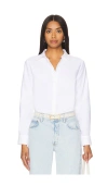 Nili Lotan Dyllan Shrunken Shirt White In Í™”ì�´íš¸