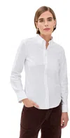Nili Lotan Dyllan Shrunken Shirt White In White
