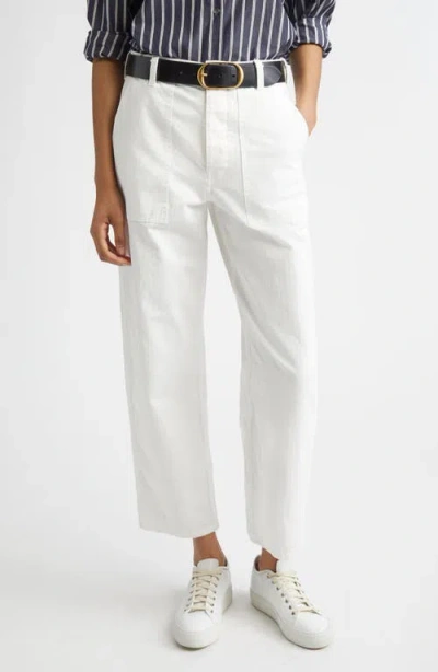 Nili Lotan Earl Ankle Straight Leg Pants In White