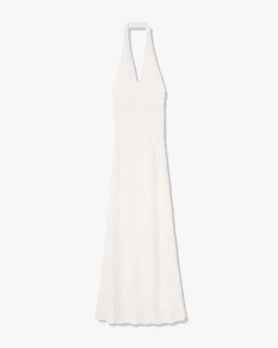 Nili Lotan Eddie Knit Halter Dress In White