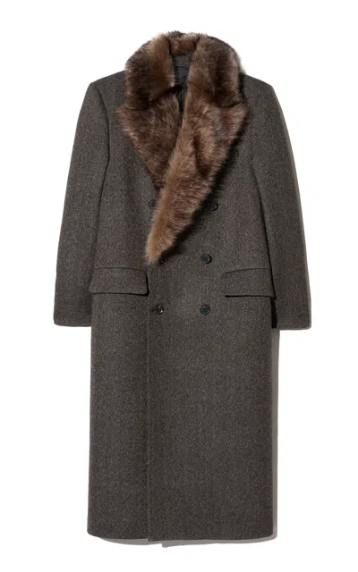 Nili Lotan Edina Wool Coat In Neutral