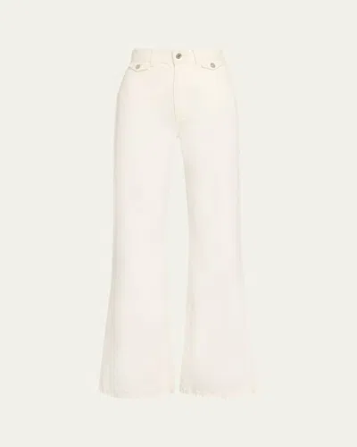 Nili Lotan Edira High-rise Wide-leg Jeans In Neutral