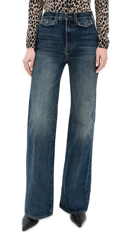 Nili Lotan Edira Jeans Simon Wash In Blue