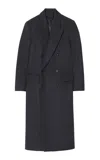 Nili Lotan Edmont Double Breasted Wool Coat In Grey