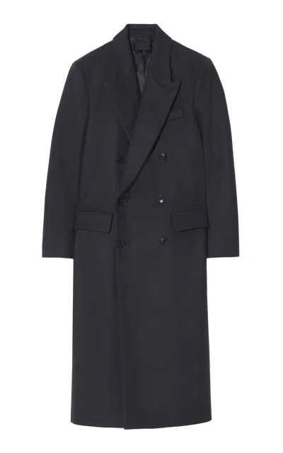 Nili Lotan Edmont Double Breasted Wool Coat In Grey