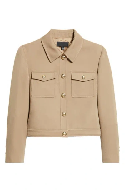 Nili Lotan Edna Single-breasted Crop Jacket In Neutral