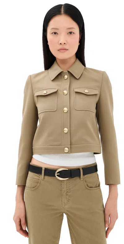Nili Lotan Edna Single-breasted Crop Jacket In Neutral