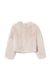 Nili Lotan Elan Shearling Jacket In Gray