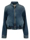 Nili Lotan Najac Denim Jacket Simon Wash In Blue