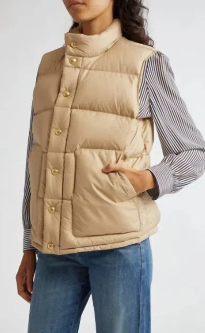 Nili Lotan Elbert Puffer Vest In Khaki In Beige