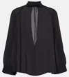 Nili Lotan Elianna Silk Top In Black