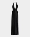 Nili Lotan Essy Silk Charmeuse Gown In Black