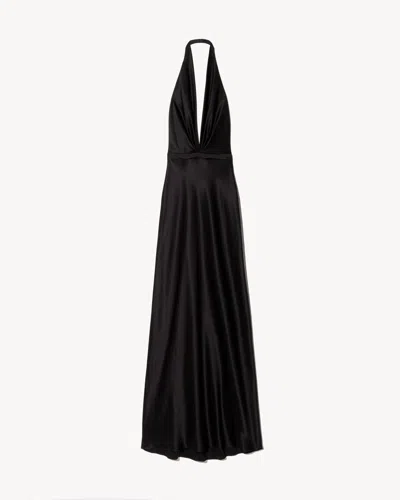 Nili Lotan Essy Silk Gown In Black