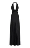 Nili Lotan Essy Silk Gown In Black