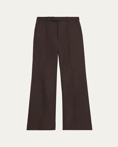Nili Lotan Etoile Virgin Wool Relaxed-leg Pants In Burgundy
