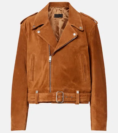 Nili Lotan Evel Zipper Motorcycle Jacket In Brown
