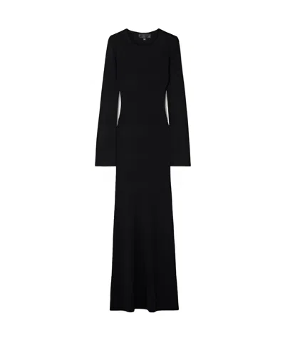 Nili Lotan Ezequiel Ribbed Maxi Dress In Black