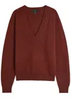 Nili Lotan Faron Cashmere Jumper In Red