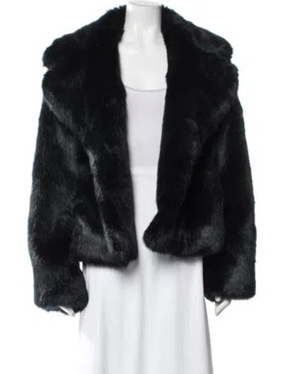 Pre-owned Nili Lotan Faux Fur Jacket In Black