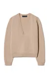 Nili Lotan Feron Cashmere Sweater In Tan