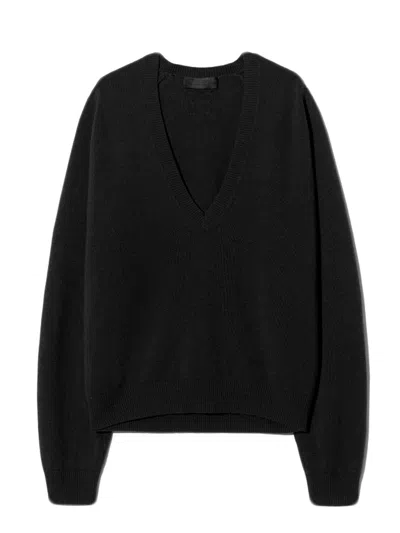 Nili Lotan Feron V-neck Sweater In Black